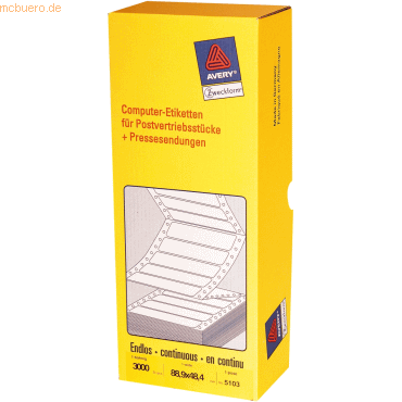Avery Zweckform Universal-Etiketten 88,9x48,4 mm 3000 Etiketten weiß Avery Zweckform Universal-Etiketten 88,9x48,4 mm 3000 Etiketten weiß von Avery Zweckform