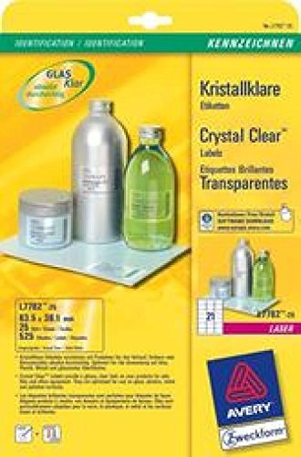 Kristallklare Etiketten 63,5x38,1mm transparent Kristallklare Etiketten 63,5x38,1mm transparent von Avery Zweckform