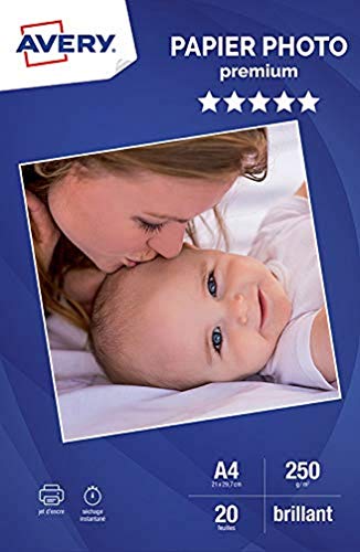 AVERY - 20 Blatt 250 g/m² A4 glänzendes Fotopapier mit Tintenstrahldruck. AVERY - 20 Blatt 250 g/m² A4 glänzendes Fotopapier mit Tintenstrahldruck. von Avery