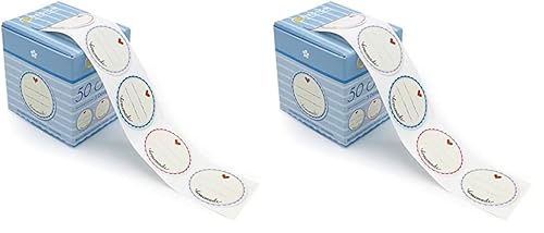 AVERY Zweckform 56819 Marmeladen Etiketten selbstklebend 50 Stück (Ø38mm, Aufkleber Marmeladenglas, Einmachen, Haushaltsetiketten ablösbar, Homemade, beschriftbar, Weihnachten) Sticker auf Rolle von Avery