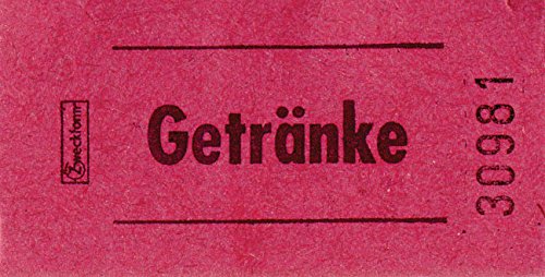 AVERY Zweckform Bon-Rollen Getränkemarken, 57 x 30 mm, rot von Avery