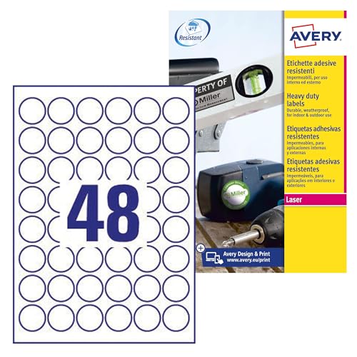 AVERY Zweckform Italien L6 Etiketten aus Polyester Diametro 30 mm weiß AVERY Zweckform Italien L6 Etiketten aus Polyester Diametro 30 mm weiß von Avery