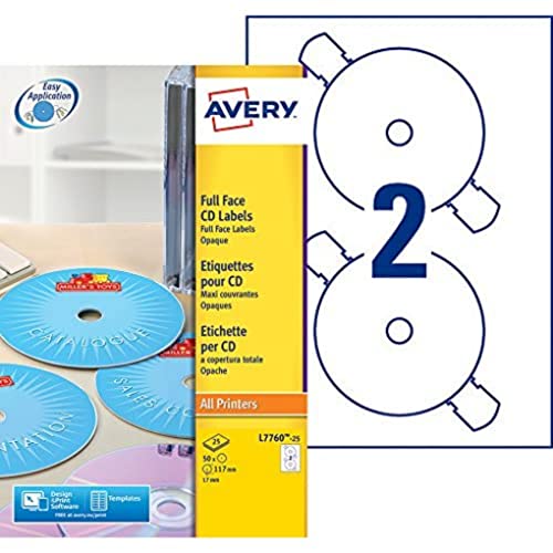 Avery CD-Etiketten (glänzend, für Farblaser) von Avery Dennsion Zweckform