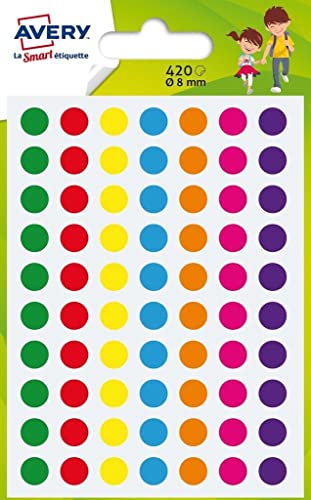 Avery Family 10 Stück aus 420 Stück, Grün/Rot/Gelb/Blau/Orange/Rosa/Violett Avery Family 10 Stück aus 420 Stück, Grün/Rot/Gelb/Blau/Orange/Rosa/Violett von Avery