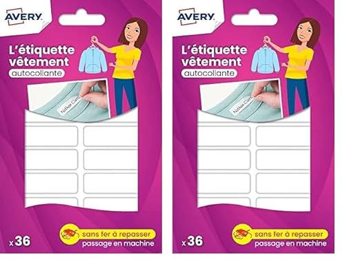 Avery Kleideretiketten 1 format (Packung mit 2) von Avery
