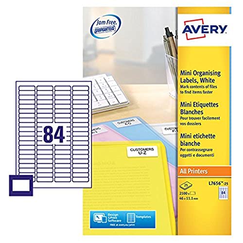 Avery Mini-Etiketten (für Laserdrucker) weiß von Avery Dennsion Zweckform