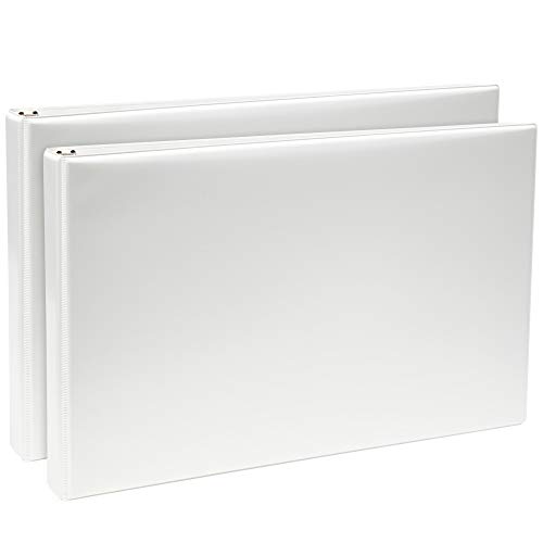 Avery Robuste 3-Ringbuch, 2,5 cm, schräge Ringe, für 27,9 x 43,2 cm, weiß, 2 Stück (17707) von Avery