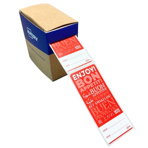 Avery Rolle mit 250 Etiketten für Lebensmittellieferungen – 40 x 95 mm (FTSEALR-250) Avery von Avery