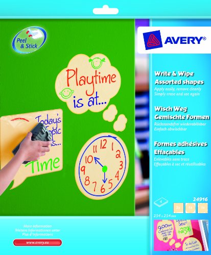 Avery Zweckform 24916 Wisch Weg Folie in verschiedenen Formen von Avery