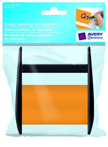 Avery Zweckform 8381 HaftnotizRolle neonorange im Spender von Avery