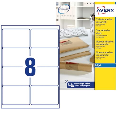 Etichette trasparenti QuickPEEL™ Avery Inkjet 99,1x67,7 mm 8 et/ff J8565-25 (conf.25) von Avery