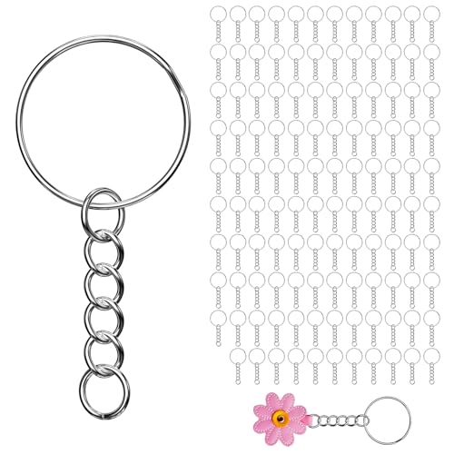 Avesteir 120 Stück schlüsselringe, schlüsselring mit kette, Metall schlüsselanhänger ringe, schlüssel ring, keyring, schlüsselringen, für Organisieren von Schlüsseln und Selber Machen Basteln (25mm) Avesteir 120 Stück schlüsselringe, schlüsselring mit kette, Metall schlüsselanhänger ringe, schlüssel ring, keyring, schlüsselringen, für Organisieren von Schlüsseln und Selber Machen Basteln (25mm) von Avesteir
