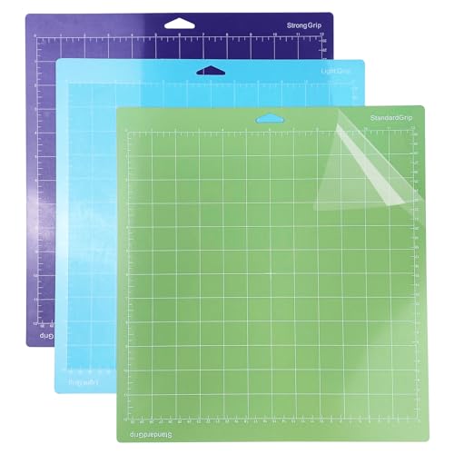 Avesteir 3 Stück 12x12 Zoll schneidematte, cutting mat, schneideunterlage mit Rastern, schneidmatte, schneidunterlage, schneidematten, (30,5 x 30,5 cm), Ideal fürs Basteln, Nähen und Patchworken von Avesteir