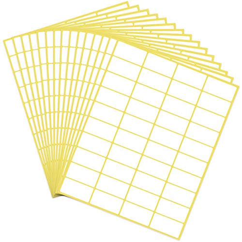 AvoDovA 15 Blatt Etikettenaufkleber, 600 PCS Kleine Etikettenaufkleber, 19x38mm, Selbstklebende Aufkleber Etiketten für Aktenordner, Etikett, Preisetikett, Farbcodeetiketten, Unterscheiden von AvoDovA