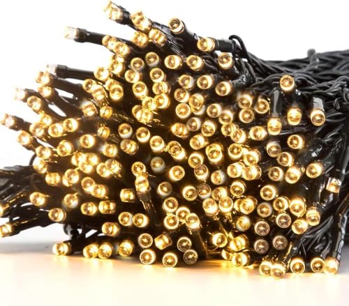 Avoalre Lichterkette Batterien mit 8 Modi, 40M 300LED Weihnachtsbeleuchtung Lichterkette Außen mit IP44 Wasserdicht,Timer Lichterkette Warmweiß für Weihnachtsen, Hochzeit, Party, Garten von Avoalre