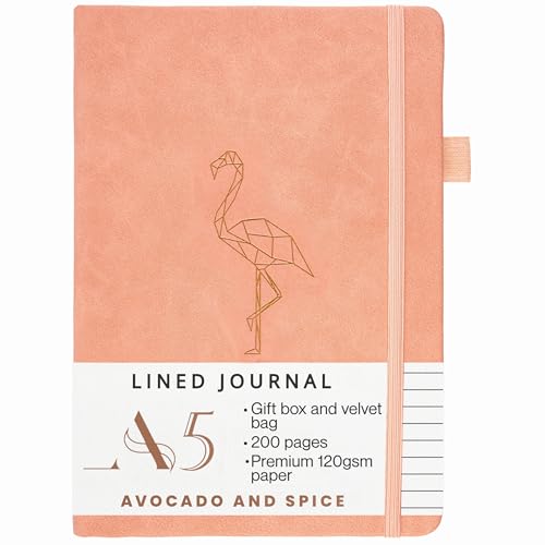 Avocado & Spice A5 Notizbuch Liniert, als Reise-Tagebuch, Notizblock, Journal, A5 Hardcover Tagesplaner mit Geschenkbox & Samtbeutel - mit Lesezeichen, elastischem Band, Stifthalter, 200 Seiten Rosa Avocado & Spice A5 Notizbuch Liniert, als Reise-Tagebuch, Notizblock, Journal, A5 Hardcover Tagesplaner mit Geschenkbox & Samtbeutel - mit Lesezeichen, elastischem Band, Stifthalter, 200 Seiten Rosa von Avocado & Spice