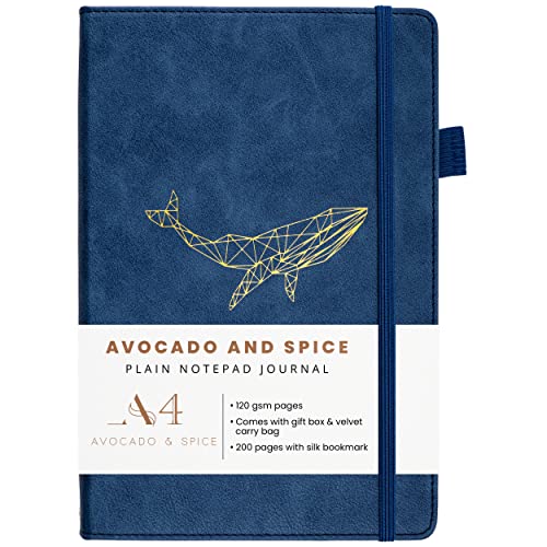 Avocado & Spice Notizbuch A4 Blanko – Zeichenblock A4 als Sketchbook A4, Notizblock usw. – A4 Scrapbook mit Geschenkbox, Samtbeutel, Lesezeichen, elastischem Band & Stifthalter, 200 Seiten, Blau Avocado & Spice Notizbuch A4 Blanko – Zeichenblock A4 als Sketchbook A4, Notizblock usw. – A4 Scrapbook mit Geschenkbox, Samtbeutel, Lesezeichen, elastischem Band & Stifthalter, 200 Seiten, Blau von Avocado & Spice