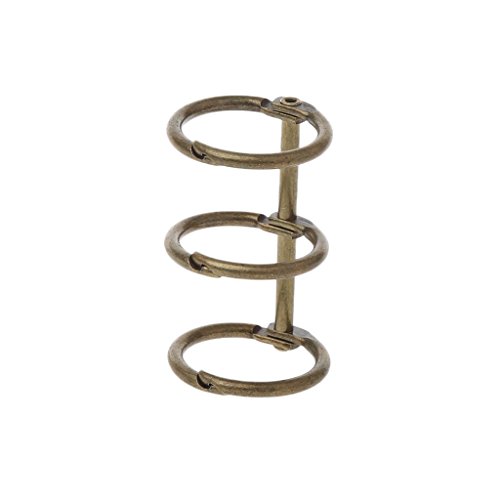 Awasa Innerer Binder DIY Metallclip 3 Löcher Ring für Notebook lose Blätter Tagebuch Fotoalbum Bindung Braun Awasa Innerer Binder DIY Metallclip 3 Löcher Ring für Notebook lose Blätter Tagebuch Fotoalbum Bindung Braun von Awasa