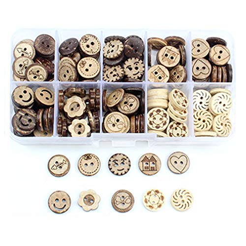 Aweisile 100 Stück Knöpfe Kokosknöpfe Knöpfe Vintage Nähen Knöpfe Scrapbooking Kleidung Deko für Nähen und Handwerk DIY Basteln Nähen 13mm Aweisile 100 Stück Knöpfe Kokosknöpfe Knöpfe Vintage Nähen Knöpfe Scrapbooking Kleidung Deko für Nähen und Handwerk DIY Basteln Nähen 13mm von Aweisile