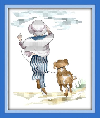 Awesocrafts Kreuzstich-Set, Motiv: Hund, Welpe, einfache Muster, Kreuzstich, Stickerei, Handarbeitsset, Zubehör Awesocrafts Kreuzstich-Set, Motiv: Hund, Welpe, einfache Muster, Kreuzstich, Stickerei, Handarbeitsset, Zubehör von Awesocrafts