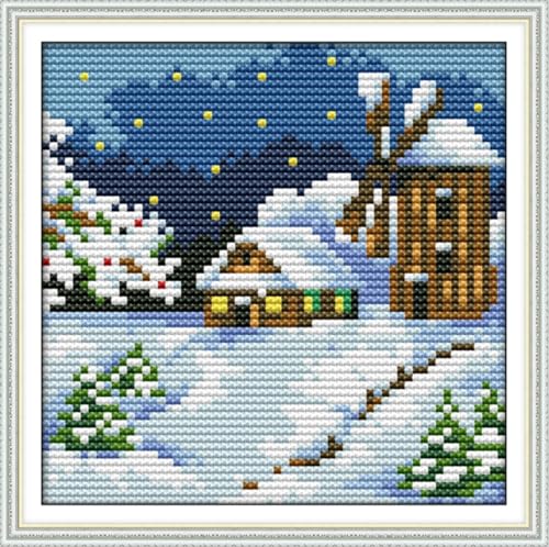 Awesocrafts Kreuzstich-Stempel-Set, Südkoreas kleine Landschaft, Winter, einfache Muster, Kreuzstich, Stickerei, Handarbeitsset, Zubehör Awesocrafts Kreuzstich-Stempel-Set, Südkoreas kleine Landschaft, Winter, einfache Muster, Kreuzstich, Stickerei, Handarbeitsset, Zubehör von Awesocrafts