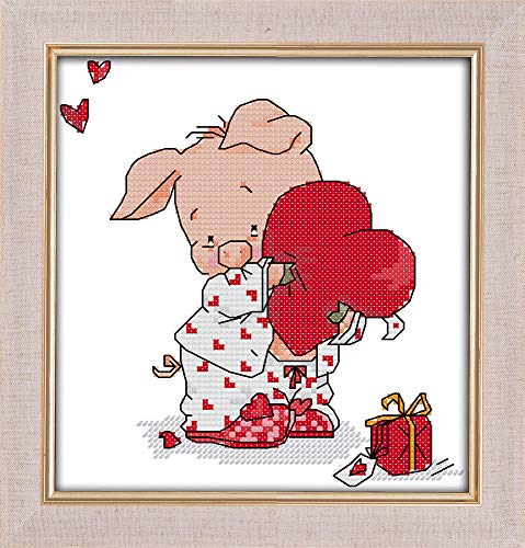 Awesocrafts Kreuzstich Stickpackungen, Liebe Schweinchen Schwein Tiere Bilder Vorlagen Stickerei Set Vorgedruckt Awesocrafts Kreuzstich Stickpackungen, Liebe Schweinchen Schwein Tiere Bilder Vorlagen Stickerei Set Vorgedruckt von Awesocrafts
