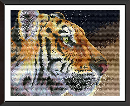 Awesocrafts Kreuzstich Stickpackungen, Tiger Bilder Vorlagen Stickerei Set Vorgedruckt Awesocrafts Kreuzstich Stickpackungen, Tiger Bilder Vorlagen Stickerei Set Vorgedruckt von Awesocrafts