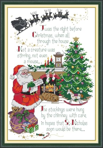 Awesocrafts Kreuzstich Stickpackungen Vorgedruckt Frohe Weihnachten Bilder Vorlagen Sticken Set Vorgedruckt 14CT 2 Stränge Awesocrafts Kreuzstich Stickpackungen Vorgedruckt Frohe Weihnachten Bilder Vorlagen Sticken Set Vorgedruckt 14CT 2 Stränge von Awesocrafts
