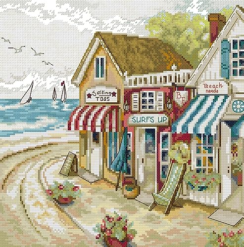 Awesocrafts Kreuzstich Stickpackungen Vorgedruckt Geschäfte am Meer Bilder Vorlagen Sticken Set Vorgedruckt 11CT 3 Stränge Awesocrafts Kreuzstich Stickpackungen Vorgedruckt Geschäfte am Meer Bilder Vorlagen Sticken Set Vorgedruckt 11CT 3 Stränge von Awesocrafts