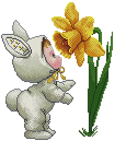 Awesocrafts Kreuzstich Stickpackungen Vorgedruckt Hase und Narzisse Bilder Vorlagen Sticken Set Vorgedruckt 11CT 3 Stränge Awesocrafts Kreuzstich Stickpackungen Vorgedruckt Hase und Narzisse Bilder Vorlagen Sticken Set Vorgedruckt 11CT 3 Stränge von Awesocrafts