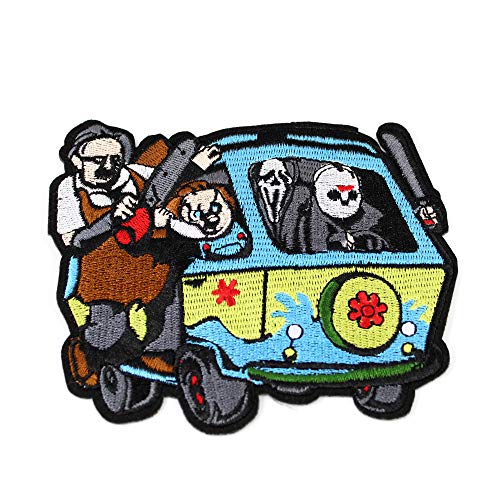 Mystery Machine Murder Van Chucky Jason Scream Aufbügelflicken zum Aufbügeln, 11,4 x 12,7 cm 1 Patch von AwesomePatches