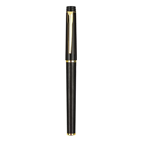 Awesomeonei 0,5 mm Luxus-Kugelschreiber mit goldenem Rand, eleganter Unterschriftenstift für Herren, CEO, schwarz von Awesomeonei