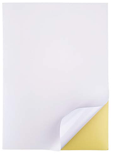 30 Blatt Sticker Papier zum Bedrucken Klebeetiketten A4 Etiketten Selbstklebend Bedruckbar (30) von Awinker