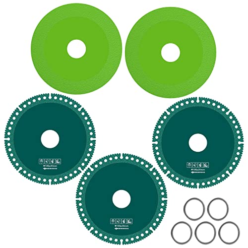 3/5 Stück Glas- und Verbund-Trennscheibe, 10,2 cm, ultradünn, verschleißfest, Sägeblatt, Rad-Winkelschleifer, Zubehör für Marmor, Fliesen, PVC, Rohr, Glas, Keramik, Jade (B) von Awmark