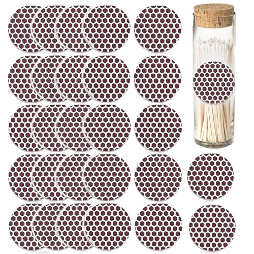 14/18 Stück selbstklebendes Streichholz-Streichholzpapier, rund, rechteckig, Wabenmuster, Beleuchtungsaufkleber, DIY-Streichholzschachtel, Kamin, Notfall-Feuerstarter, Outdoor-Match, braun, Großkleber 14/18 Stück selbstklebendes Streichholz-Streichholzpapier, rund, rechteckig, Wabenmuster, Beleuchtungsaufkleber, DIY-Streichholzschachtel, Kamin, Notfall-Feuerstarter, Outdoor-Match, braun, Großkleber von Awoeorsty