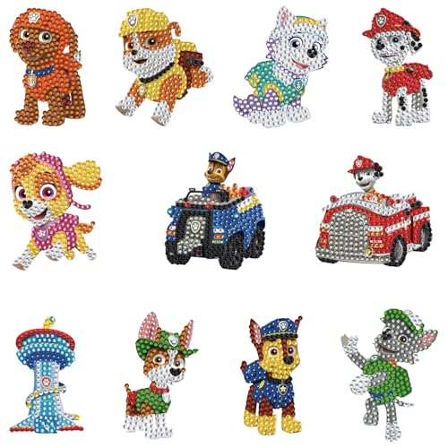 Awonlate 12 Stück Hund Diamond Painting Kinder, 5d DIY Cartoon Theme Diamant Aufkleber Kit für Kinder und Erwachsene Anfänger, Geburtstags Geschenk für Jungen Awonlate 12 Stück Hund Diamond Painting Kinder, 5d DIY Cartoon Theme Diamant Aufkleber Kit für Kinder und Erwachsene Anfänger, Geburtstags Geschenk für Jungen von Awonlate