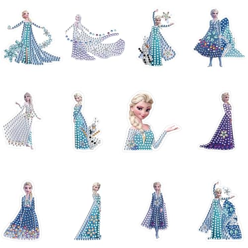 Awonlate 12 Stück Prinzessin Diamond Painting, 5d DIY Cartoon Mädchen Theme Diamant Aufkleber Kit für Kinder und Erwachsene Anfänger, Geburtstags Geschenk für Kinder Awonlate 12 Stück Prinzessin Diamond Painting, 5d DIY Cartoon Mädchen Theme Diamant Aufkleber Kit für Kinder und Erwachsene Anfänger, Geburtstags Geschenk für Kinder von Awonlate