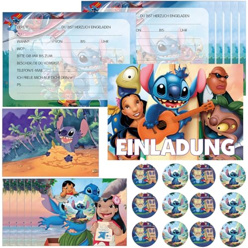 Einladungskarten Kindergeburtstag, 12 Einladungskarten Geburtstag mit 12 Umschlag und 12 Runde Aufkleber, Cartoon Geburtstag Einladungskarten, Partyeinladungen Einladungen Kinder Einladungskarten Kindergeburtstag, 12 Einladungskarten Geburtstag mit 12 Umschlag und 12 Runde Aufkleber, Cartoon Geburtstag Einladungskarten, Partyeinladungen Einladungen Kinder von Awonlate