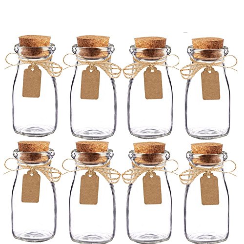 Awtlife Milchgläser im Vintage-Stil, mit Korkdeckel, 15 Stück Awtlife Milchgläser im Vintage-Stil, mit Korkdeckel, 15 Stück von Bodosac