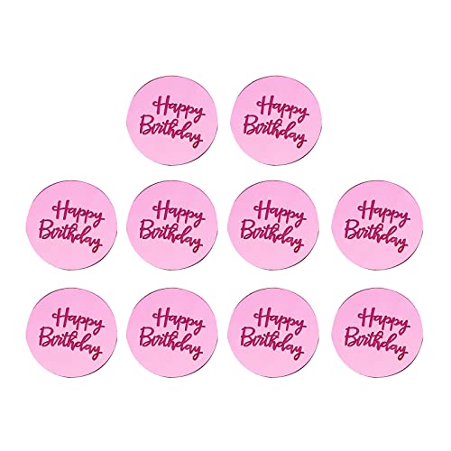 10 Stück Acryl-Kuchenaufsätze "Happy Birthday", Party-Dekoration, Haushaltsbedarf für Festival, Urlaub, Geburtstag, Cupcake-Kuchenaufsätze für Frauen von Awydky