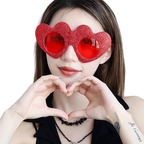 Awydky Valentinstag Lustige Brille Sonnenbrille Party Cosplay Brille Dekoration Zubehör Dekorative Brille Kostüme Brille Sonnenbrille von Awydky