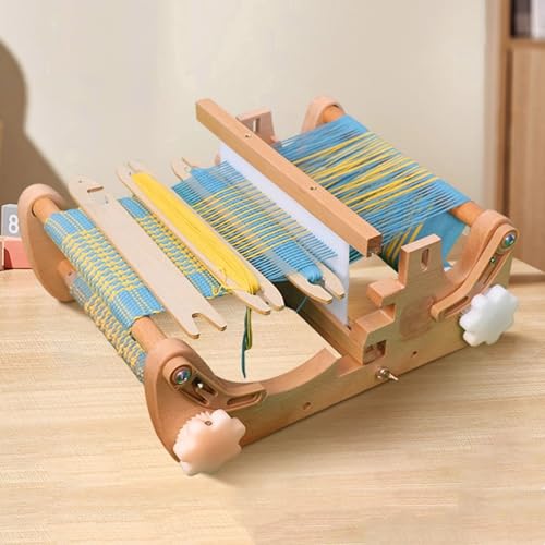 Axazcs Webbuhlautomet, DIY Hand-Knitting-Webmaschine, Stand hölzerne Multi-Craft-Webstuhlkunst mit Kamm und Spulen, für Kinder Erwachsene Anfänger Kinder Kinder Axazcs Webbuhlautomet, DIY Hand-Knitting-Webmaschine, Stand hölzerne Multi-Craft-Webstuhlkunst mit Kamm und Spulen, für Kinder Erwachsene Anfänger Kinder Kinder von Axazcs