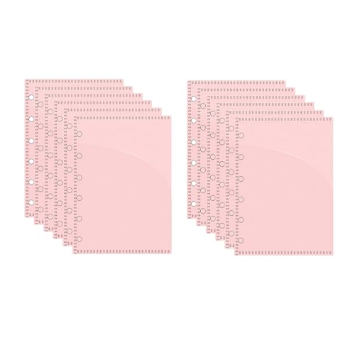 AxeWoodz A7 Geldumschläge, mit Reißverschluss, Rosa, PP-Bindertaschen, 2 Taschen-Planer-Einlagen für 6-Ringbuch, 12 Stück AxeWoodz A7 Geldumschläge, mit Reißverschluss, Rosa, PP-Bindertaschen, 2 Taschen-Planer-Einlagen für 6-Ringbuch, 12 Stück von AxeWoodz