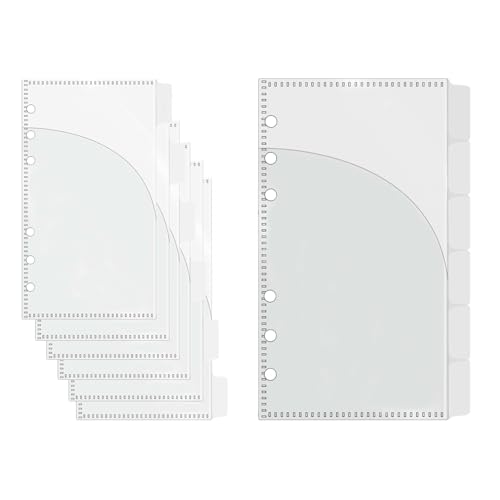 AxeWoodz Geldumschläge, Doppeltasche, Budget-Umschläge, Geldorganizer für Bargeld, seitlich offen, Geldfüllung, Umschläge, 6 Löcher, Ordner, Taschenteiler (transparent, 2 Set A6-6 Tab) von AxeWoodz