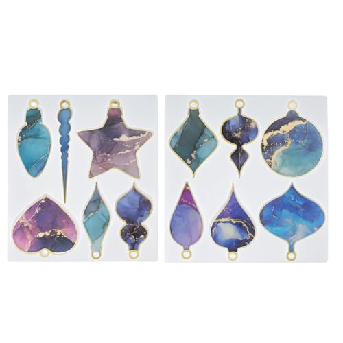 2 x Weihnachts-Harz-Formen, DIY-Harz-Bastelarbeiten, Silikon-Anhängerformen für Epoxidharz-Schmuck, DIY-Harz-Handwerk, Schmuck, Schlüsselanhänger, Weihnachtsdekoration, Geschenk 2 x Weihnachts-Harz-Formen, DIY-Harz-Bastelarbeiten, Silikon-Anhängerformen für Epoxidharz-Schmuck, DIY-Harz-Handwerk, Schmuck, Schlüsselanhänger, Weihnachtsdekoration, Geschenk von Axfbim