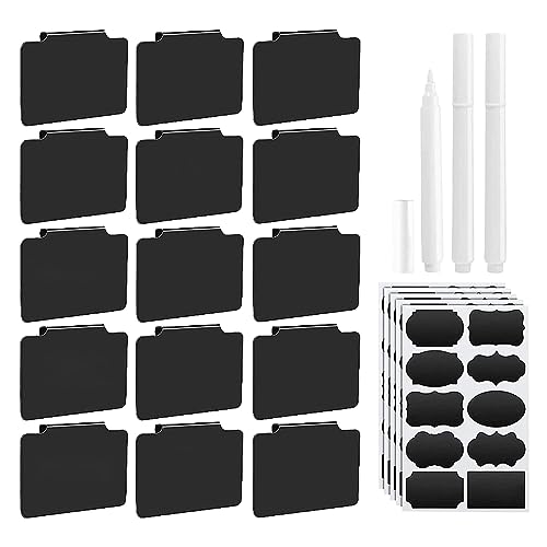 Korb-Etiketten-Set, Speisekammerkorb-Etiketten, abnehmbarer Clip-Etikettenhalter, wiederverwendbare Etikettenaufkleber, für Aufbewahrungskörbe, Stoff, Organisationsbox (30 Stück) von Axfbim