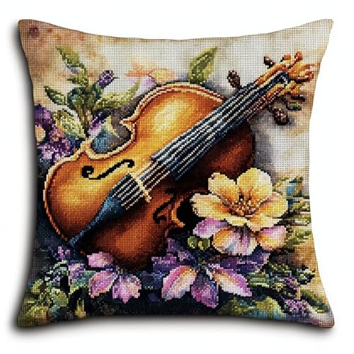 AxiangziK Blumen Stickset Kissenhülle Stickset für Anfänger,Musikgitarre,Sticken Set Erwachsene Kissenbezug Bastelsets Handstickerei Nähkissenbezug DIY Set,18x18in AxiangziK Blumen Stickset Kissenhülle Stickset für Anfänger,Musikgitarre,Sticken Set Erwachsene Kissenbezug Bastelsets Handstickerei Nähkissenbezug DIY Set,18x18in von AxiangziK