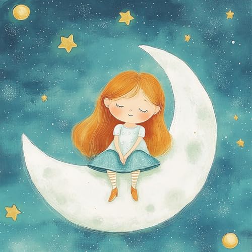 AxiangziK Cartoon-Sternenhimmel DIY Knüpfhaken-Set Knüpfkissen,Mädchen auf dem Mond,Latch Hook Kissen Kit,Knüpfkissen Set für Anfänger Erwachsene oder Kinder zum Selber Knüpfen,17x17in AxiangziK Cartoon-Sternenhimmel DIY Knüpfhaken-Set Knüpfkissen,Mädchen auf dem Mond,Latch Hook Kissen Kit,Knüpfkissen Set für Anfänger Erwachsene oder Kinder zum Selber Knüpfen,17x17in von AxiangziK