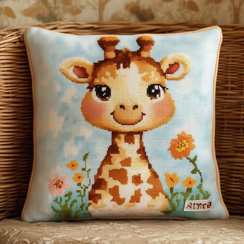 AxiangziK Cartoon-Tiere Knüpfkissen Set,Eine süße kleine Giraffe,3D Sofakissenbezug DIY Kissenbezüge Kissenbezug für Heimaccessoire,Handgechte Geschenke Kreuzstich Kreativ Set,17x17in AxiangziK Cartoon-Tiere Knüpfkissen Set,Eine süße kleine Giraffe,3D Sofakissenbezug DIY Kissenbezüge Kissenbezug für Heimaccessoire,Handgechte Geschenke Kreuzstich Kreativ Set,17x17in von AxiangziK