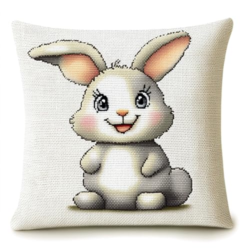 AxiangziK Cartoon-Tiere Knüpfkissen Zum Selber Knüpfen,Süßes Häschen,DIY Kissen Kissenbezug Kreuzstich Latch Hook Kit Handwerk Handarbeiten Erwachsene Kinder Kunsthandwerk,17x17in AxiangziK Cartoon-Tiere Knüpfkissen Zum Selber Knüpfen,Süßes Häschen,DIY Kissen Kissenbezug Kreuzstich Latch Hook Kit Handwerk Handarbeiten Erwachsene Kinder Kunsthandwerk,17x17in von AxiangziK